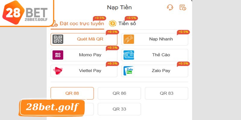 Nạp tiền 28BET thành công mở ra cơ hội cho anh em trải nghiệm game