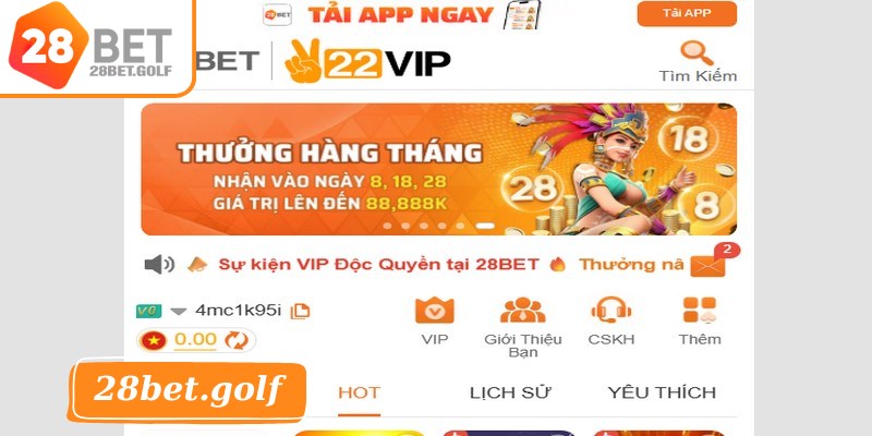 Quay số may mắn là ưu đãi 28BET dành cho tất cả game thủ
